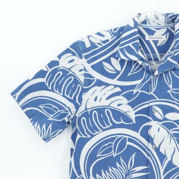 Tommy Bahama Shirt Mens Medium Hawaiian Floral Button Up Casual Beach Resort - Picture 5 of 16